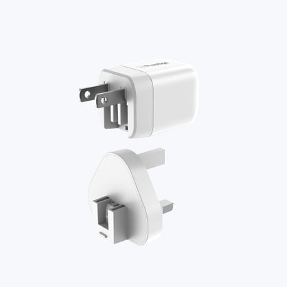 GaNPrestige V5 20W GaN Wall Charger US + UK Pin (2 Ports)