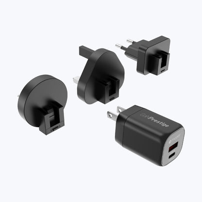 GaNPrestige V5 35W GaN Wall Charger with Travel Pins (2 Ports)