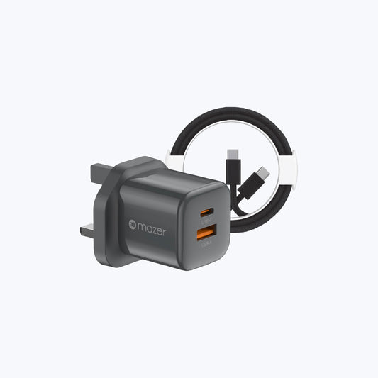 PrestigeGaN V6 35W GaN Wall Charger - UK (2 Ports) + USB-C Cable