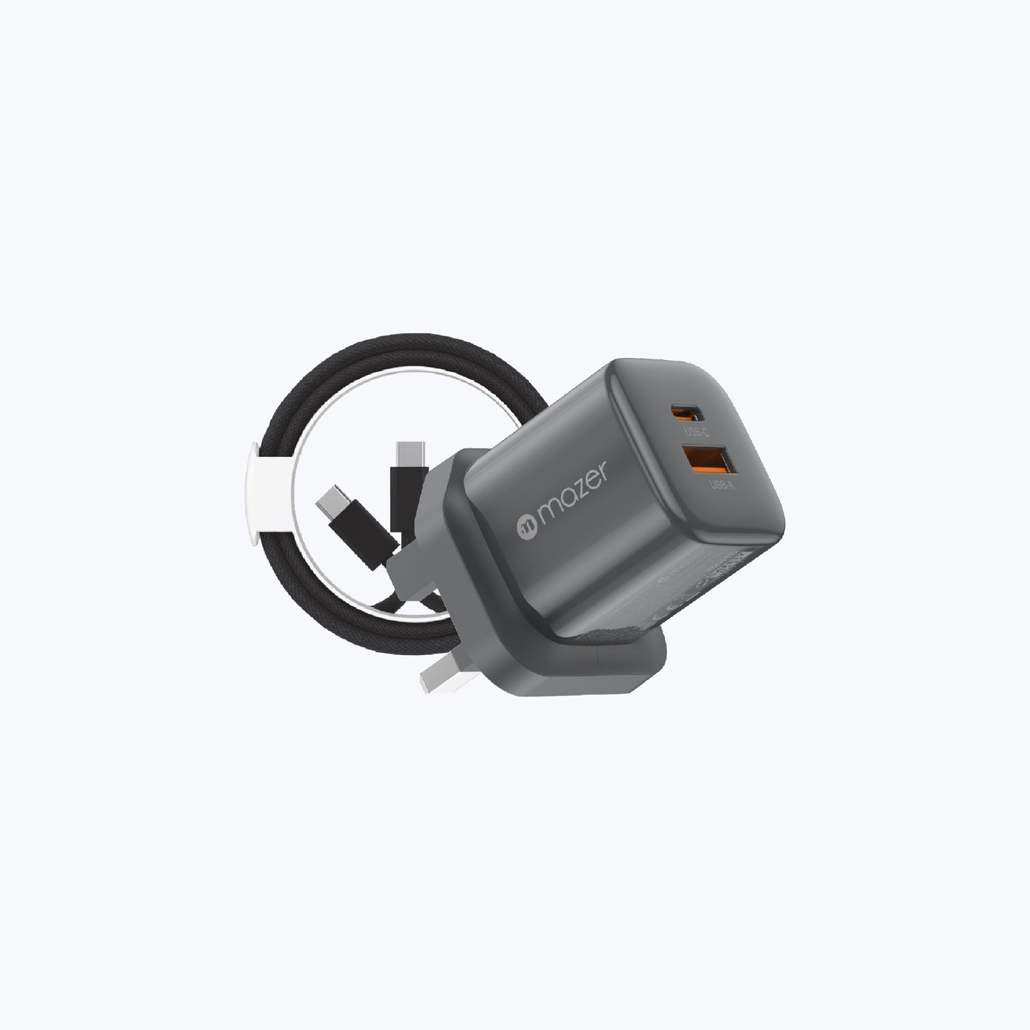 PrestigeGaN V6 35W GaN Wall Charger - UK (2 Ports) + USB-C Cable