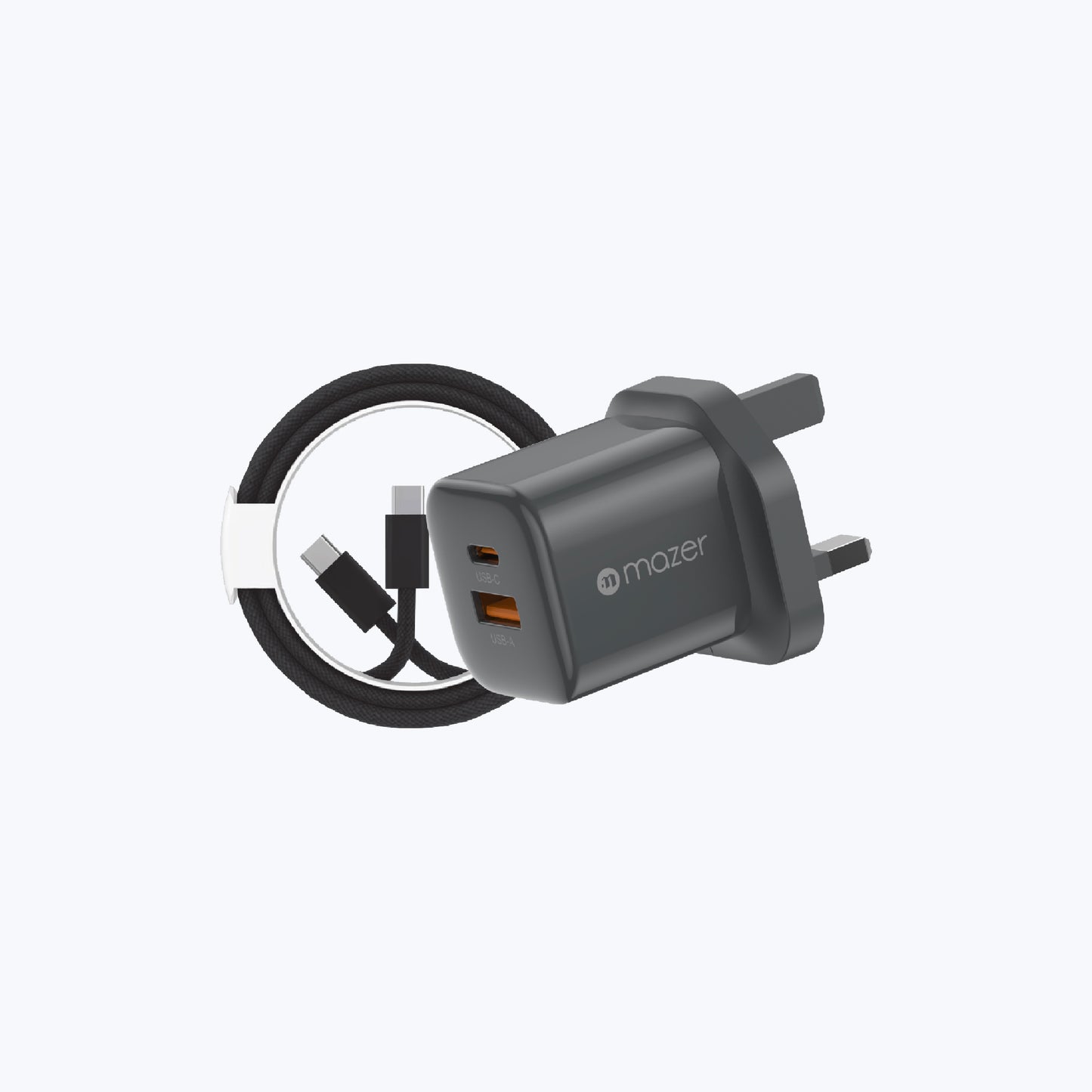 PrestigeGaN V6 35W GaN Wall Charger - UK (2 Ports) + USB-C Cable