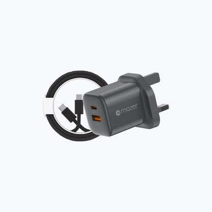 PrestigeGaN V6 35W GaN Wall Charger - UK (2 Ports) + USB-C Cable
