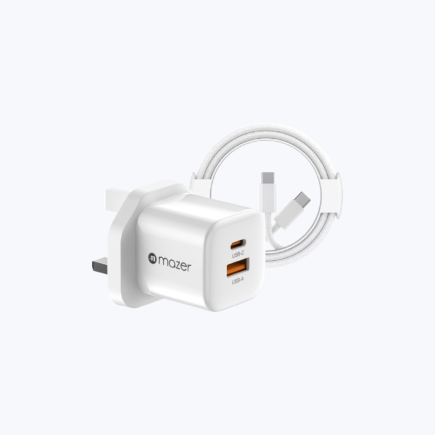 PrestigeGaN V6 35W GaN Wall Charger - UK (2 Ports) + USB-C Cable
