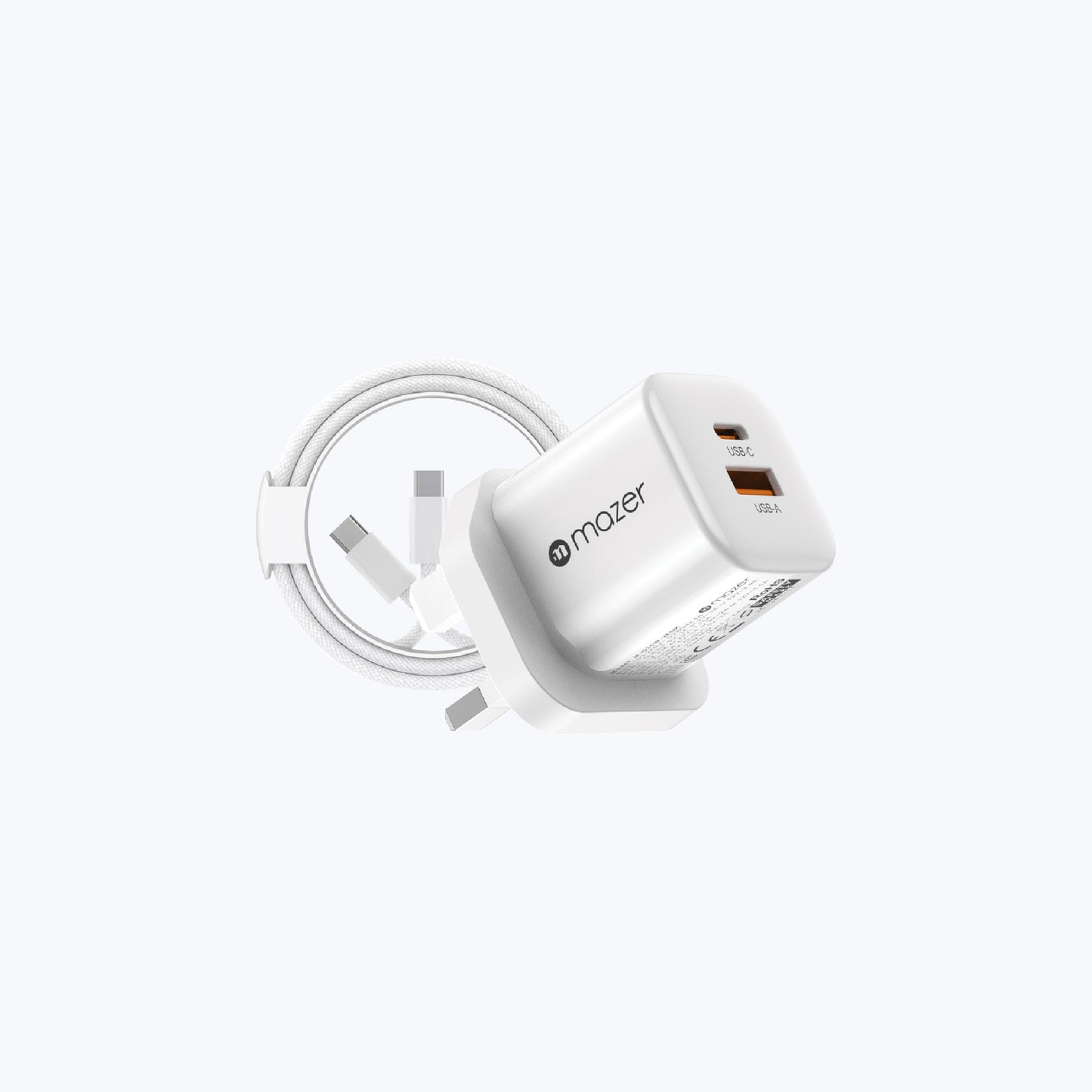 PrestigeGaN V6 35W GaN Wall Charger - UK (2 Ports) + USB-C Cable
