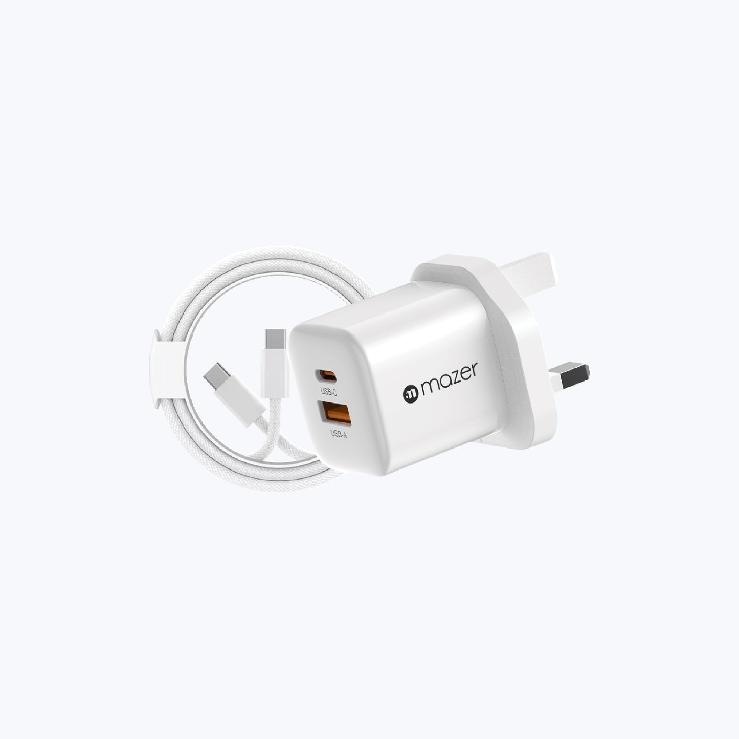 PrestigeGaN V6 35W GaN Wall Charger - UK (2 Ports) + USB-C Cable
