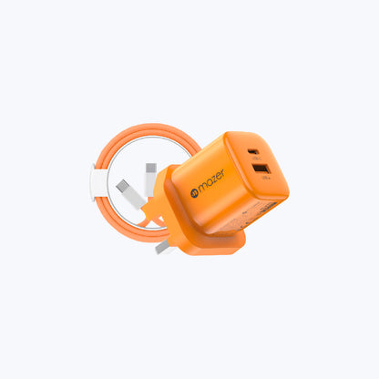 PrestigeGaN V6 35W GaN Wall Charger - UK (2 Ports) + USB-C Cable