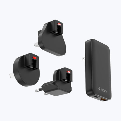 GaNPrestige Slim 65W GaN Wall Charger With Travel Pins (2 Ports)