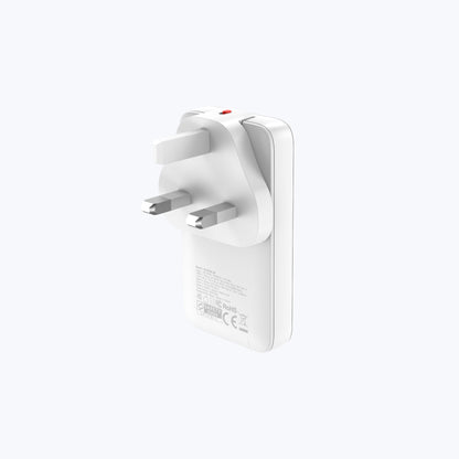 GaNPrestige Slim 65W GaN Wall Charger With Travel Pins (2 Ports)