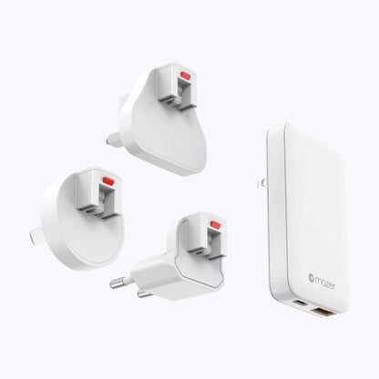 GaNPrestige Slim 65W GaN Wall Charger With Travel Pins (2 Ports)
