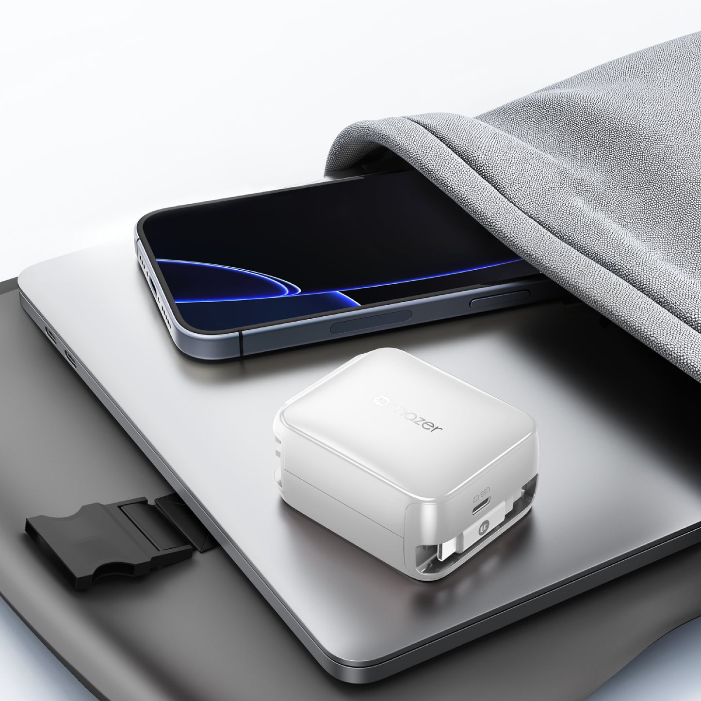 PrestigeGaN R 67W GaN Wall Charger with Retractable USB-C Cable