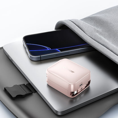 PrestigeGaN R 67W GaN Wall Charger with Retractable USB-C Cable