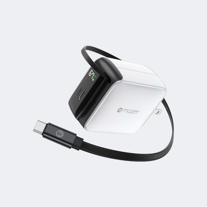PrestigeGaN R 67W GaN Wall Charger with Retractable USB-C Cable