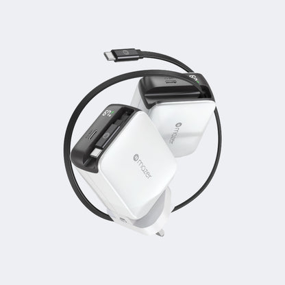 PrestigeGaN R 67W GaN Wall Charger with Retractable USB-C Cable