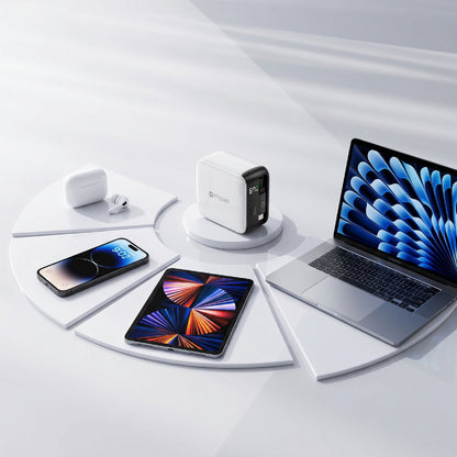 PrestigeGaN R 67W GaN Wall Charger with Retractable USB-C Cable