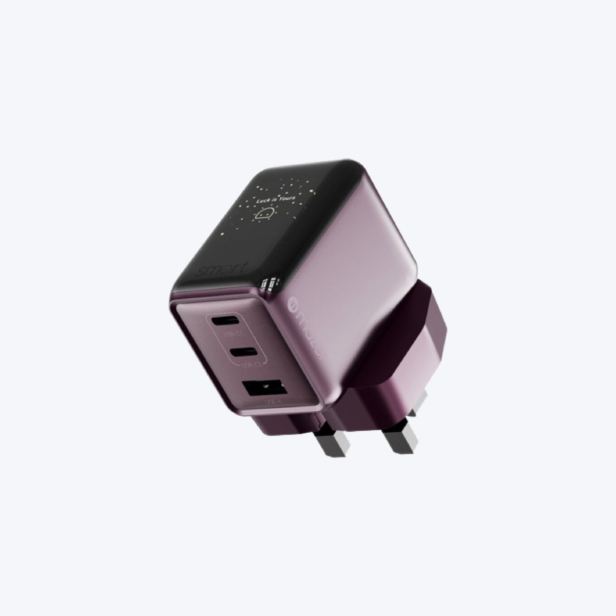 PrestigeGaN Ai 70W GaN Wall Charger Ai Display (3 Ports)