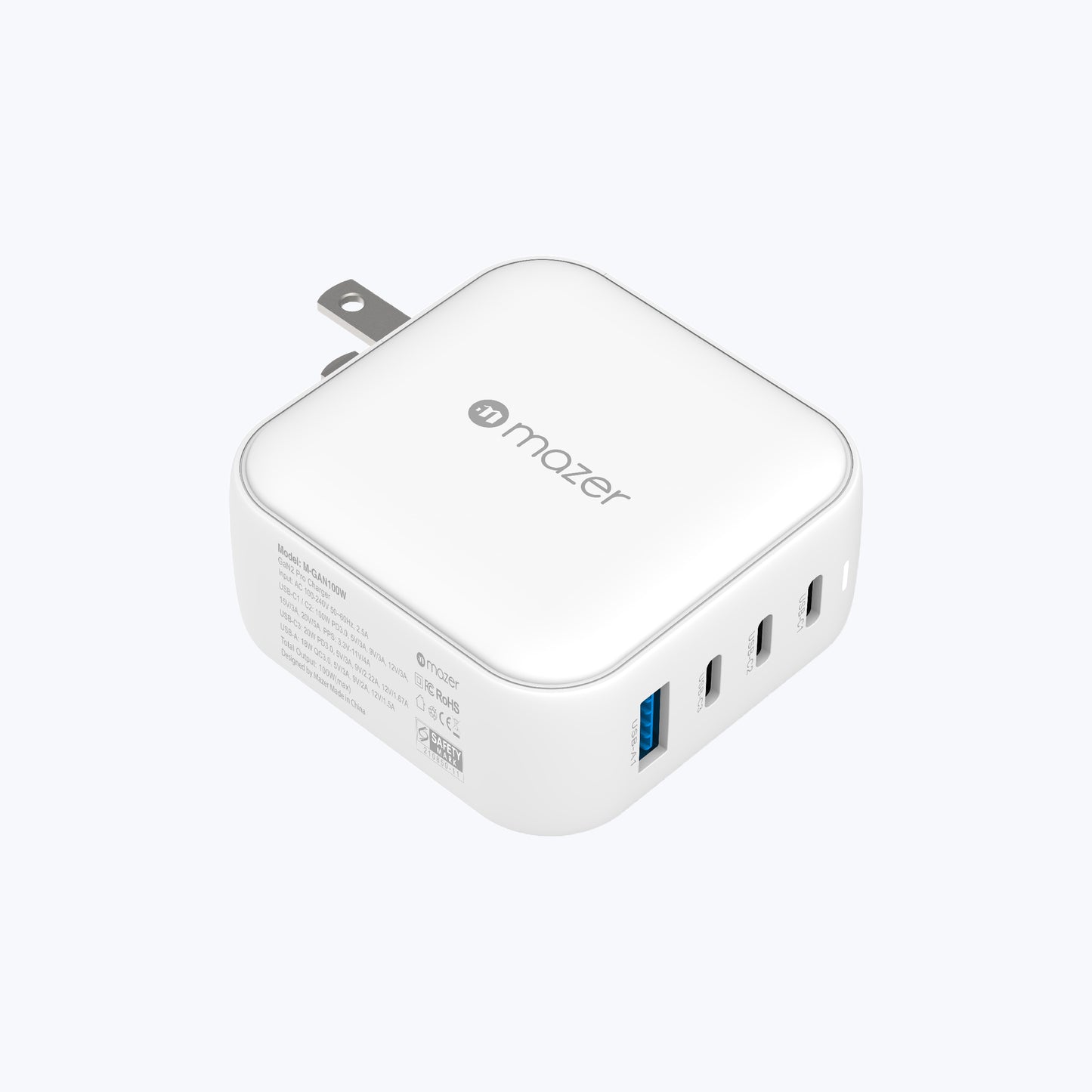 GaNPrestige 100W Gan Wall Charger with Travel Pins (4 Ports)