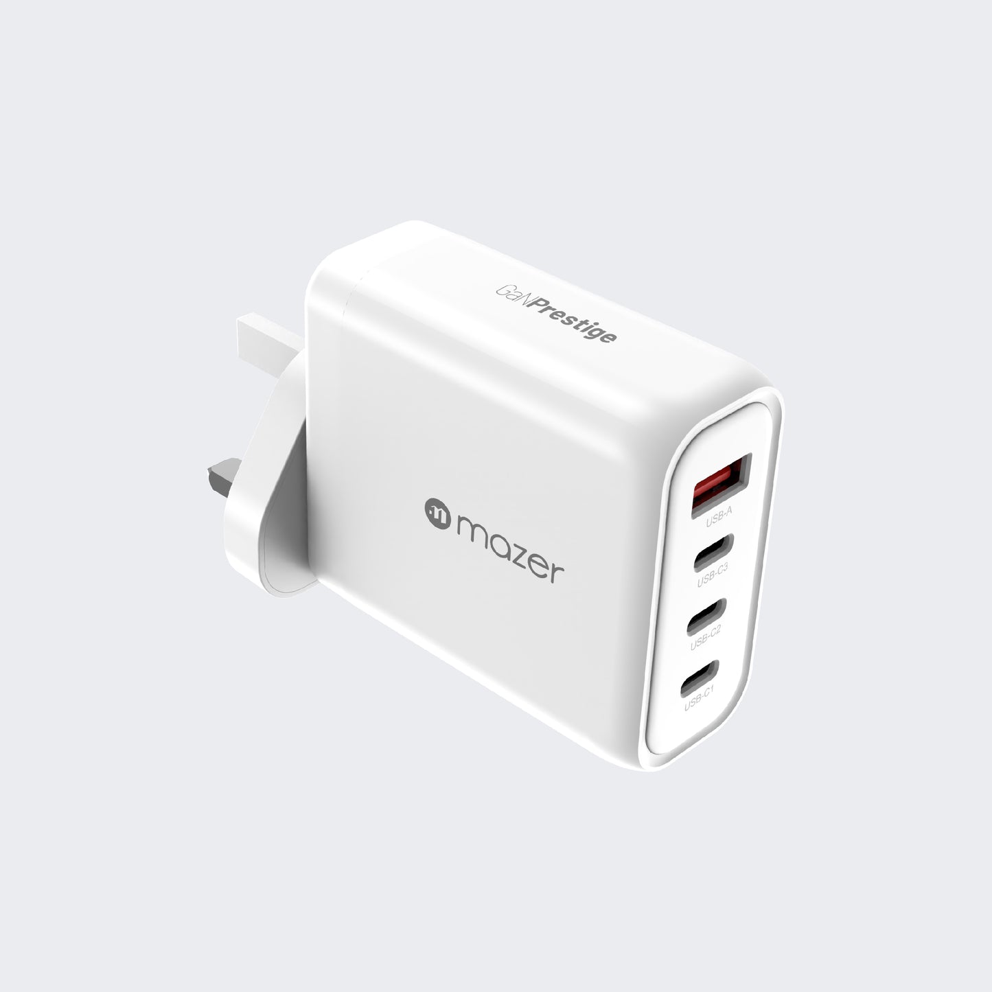 GaNPrestige 140W Gan Wall Charger With Travel Pins (4 Ports)