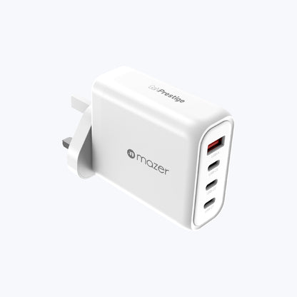 GaNPrestige 140W Gan Wall Charger With Travel Pins (4 Ports)