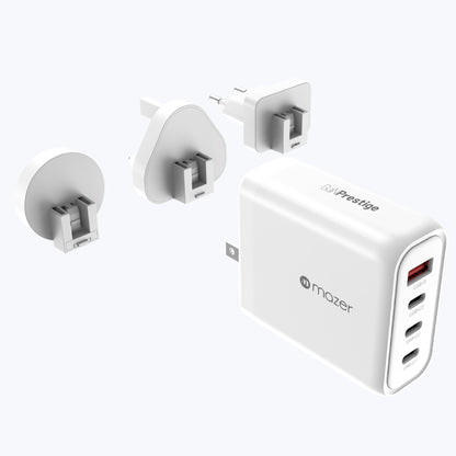GaNPrestige 140W Gan Wall Charger With Travel Pins (4 Ports)