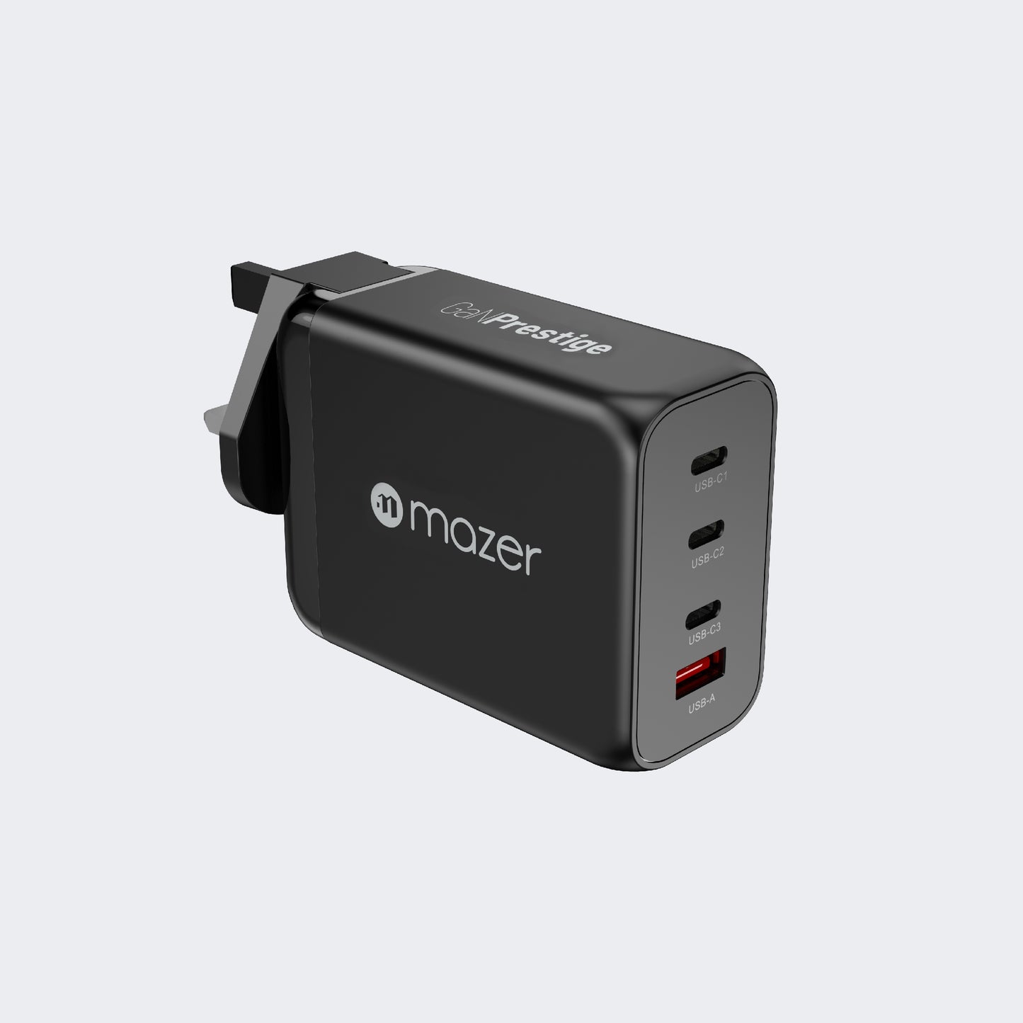 GaNPrestige 200W GaN Wall Charger with Travel Pins (4 Ports)