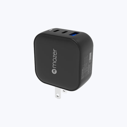 GaNPrestige 66W GaN Wall Charger with Travel Pins (3 Ports)