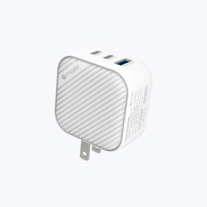 GaNPrestige 66W GaN Wall Charger with Travel Pins (3 Ports)