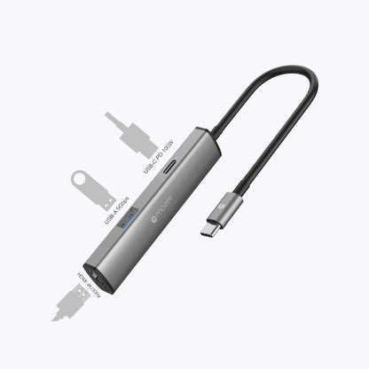 InfiniteLinkHub Slim Hub50 3-in-1 USB C Multimedia Mobile Hub