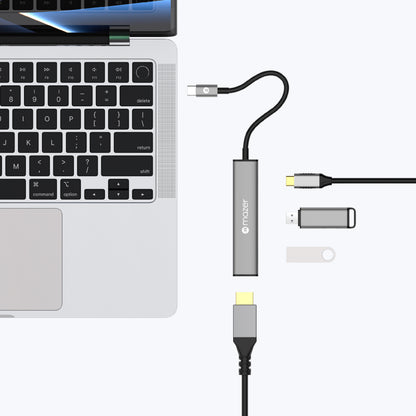 InfiniteLinkHub Slim Hub51 4-in-1 USB C Multimedia Mobile Hub
