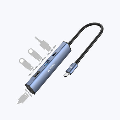 InfiniteLinkHub Slim Hub51 4-in-1 USB C Multimedia Mobile Hub