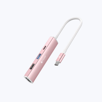 InfiniteLinkHub Slim Hub51 4-in-1 USB C Multimedia Mobile Hub
