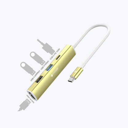 InfiniteLinkHub Slim Hub51 4-in-1 USB C Multimedia Mobile Hub
