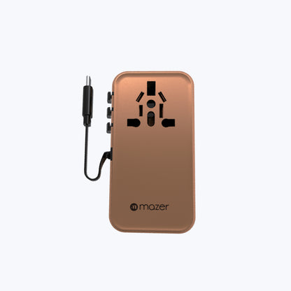 Infinite Travel PD100W GaN Universal Travel Charger With Built-in USB C Cable