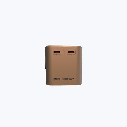 Infinite Travel PD100W GaN Universal Travel Charger With Built-in USB C Cable