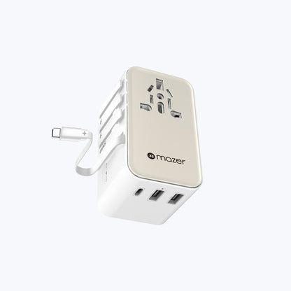 Infinite Travel PD70W Gan Universal Travel Charger With Built-in USB C Cable