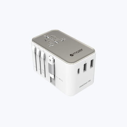 Infinite Travel PD70W Gan Universal Travel Charger With Built-in USB C Cable