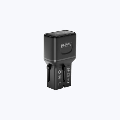 InfiniteTravel Pocket 45W Travel Charger Universal Travel Charger with USB-C Ports