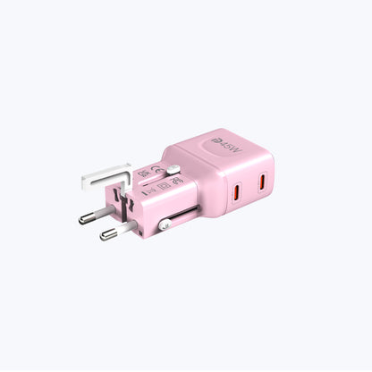InfiniteTravel Pocket 45W Travel Charger Universal Travel Charger with USB-C Ports