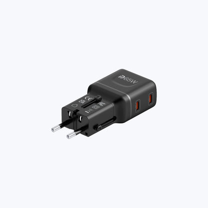 InfiniteTravel Pocket 65W Travel Charger Universal Travel Charger with USB-C Ports
