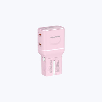 InfiniteTravel Pocket 65W Travel Charger Universal Travel Charger with USB-C Ports