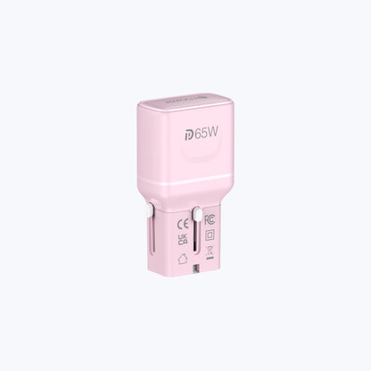 InfiniteTravel Pocket 65W Travel Charger Universal Travel Charger with USB-C Ports