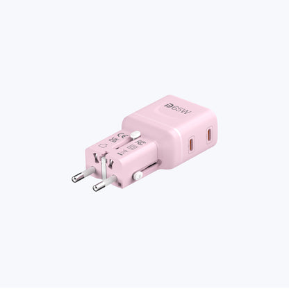 InfiniteTravel Pocket 65W Travel Charger Universal Travel Charger with USB-C Ports