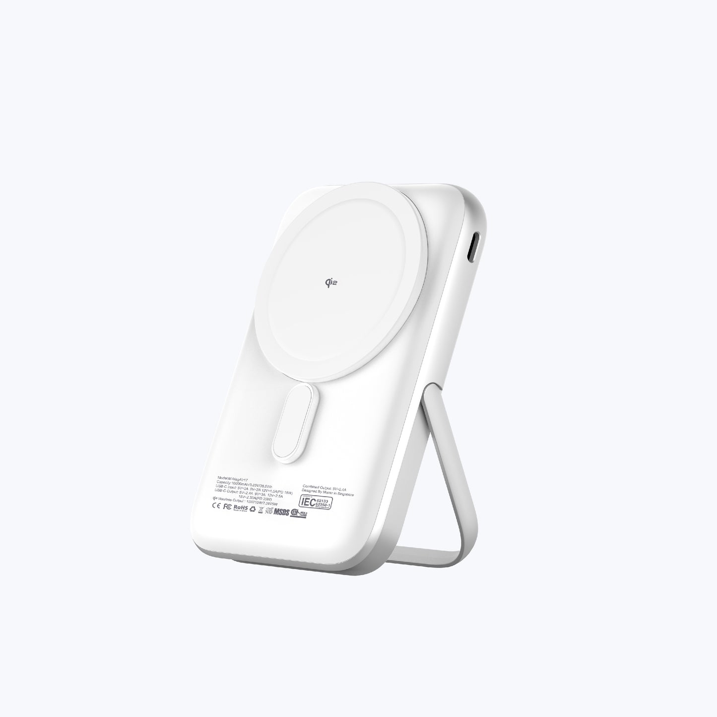 MagAir17 10,000mAh Magnetic Wireless Power Bank Qi2 Certified 15W