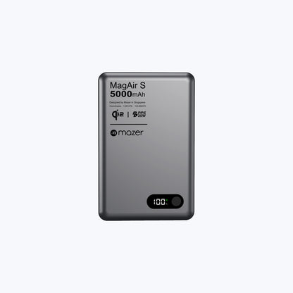 MagAir29 5000mAh Ultra Slim Magnetic Wireless Power Bank Qi2 Certified 15W