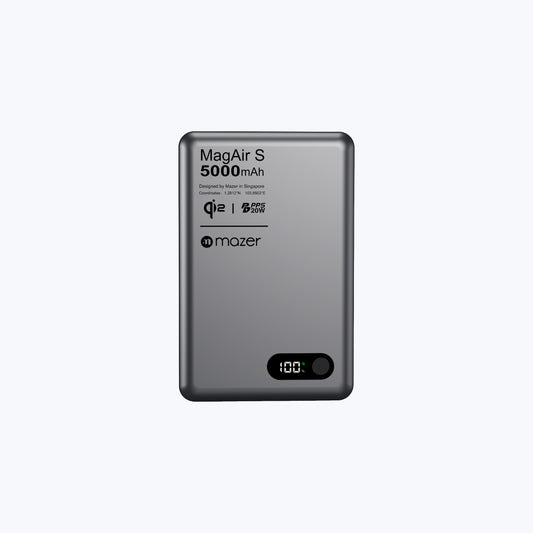 MagAir29 5000mAh Ultra Slim Magnetic Wireless Power Bank Qi2 Certified 15W