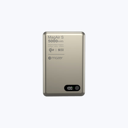 MagAir29 5000mAh Ultra Slim Magnetic Wireless Power Bank Qi2 Certified 15W