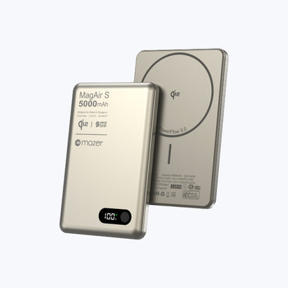 MagAir29 5000mAh Ultra Slim Magnetic Wireless Power Bank Qi2 Certified 15W