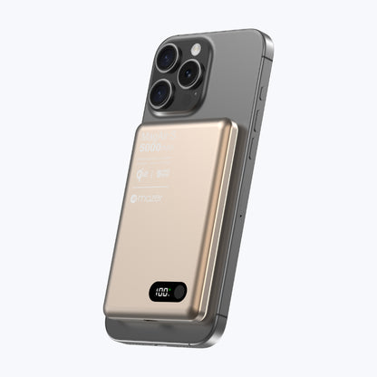 MagAir29 5000mAh Ultra Slim Magnetic Wireless Power Bank Qi2 Certified 15W