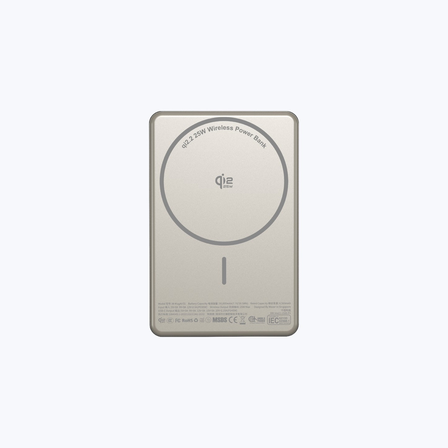 MagAir31 10,000mAh Qi2.2 Certified 25W Magnetic Wireless Power Bank (CCC Certified)