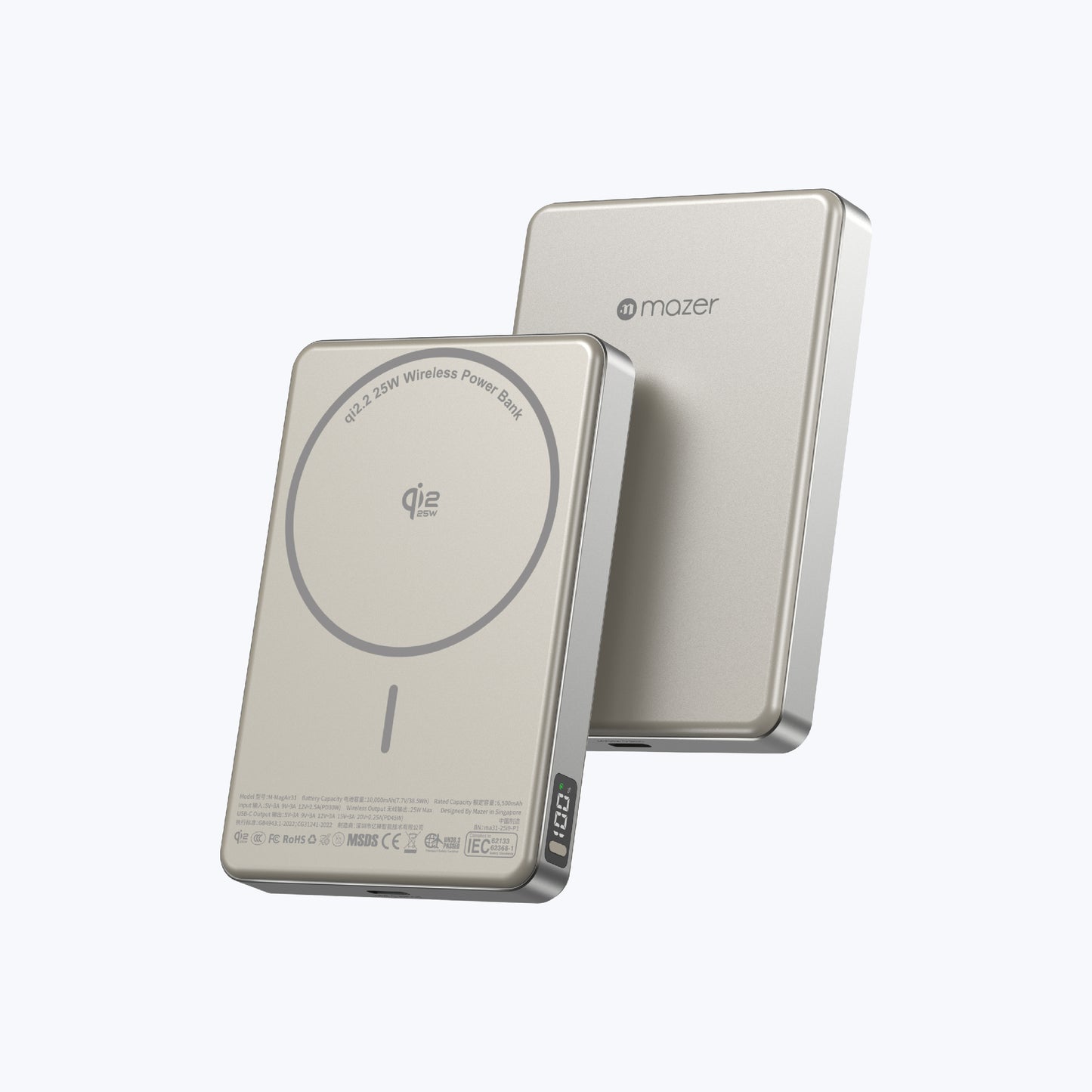 MagAir31 10,000mAh Qi2.2 Certified 25W Magnetic Wireless Power Bank (CCC Certified)