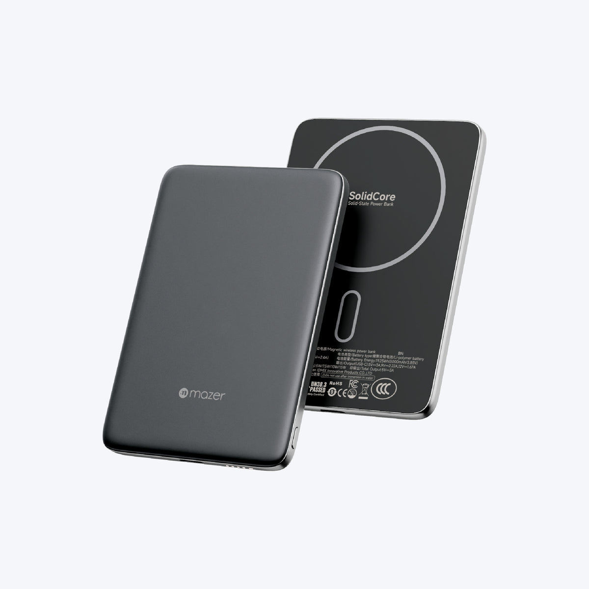 MagAir39 5000mAh Semi-Solid State Ultra Slim Magnetic Wireless Power Bank 15W (CCC + QR)